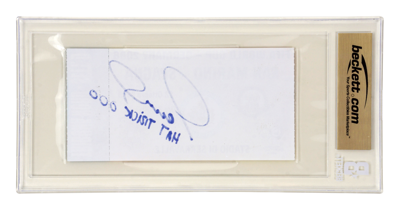 Fernando Torres Signed 2006 World Cup 3 Goals Match Ticket Inscribed – BGS 10